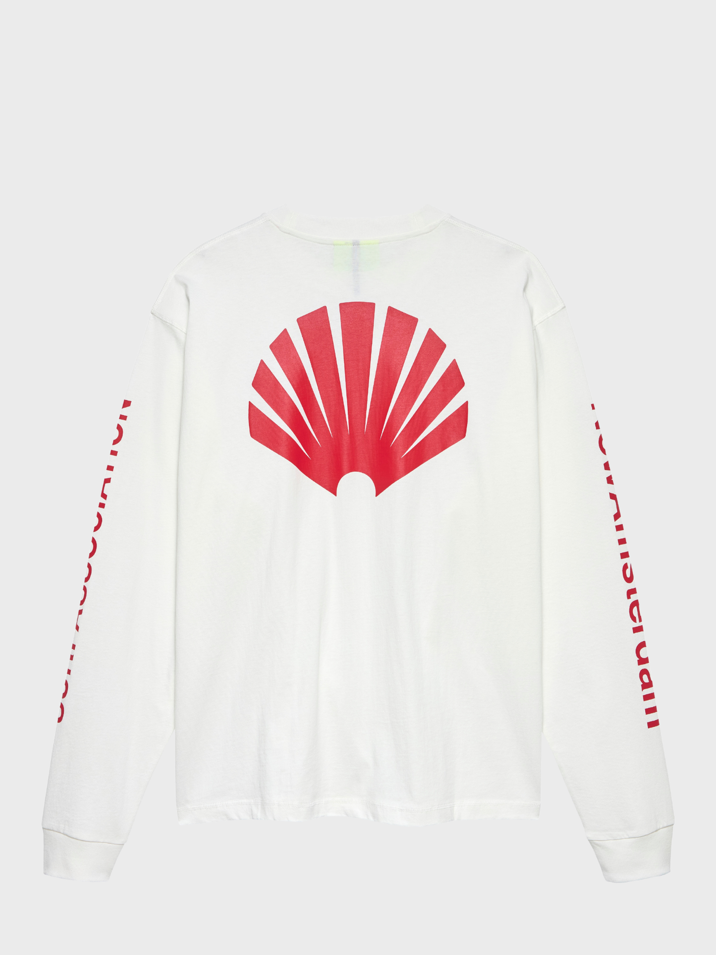 Logo Longsleeve Washed White/Deep Red