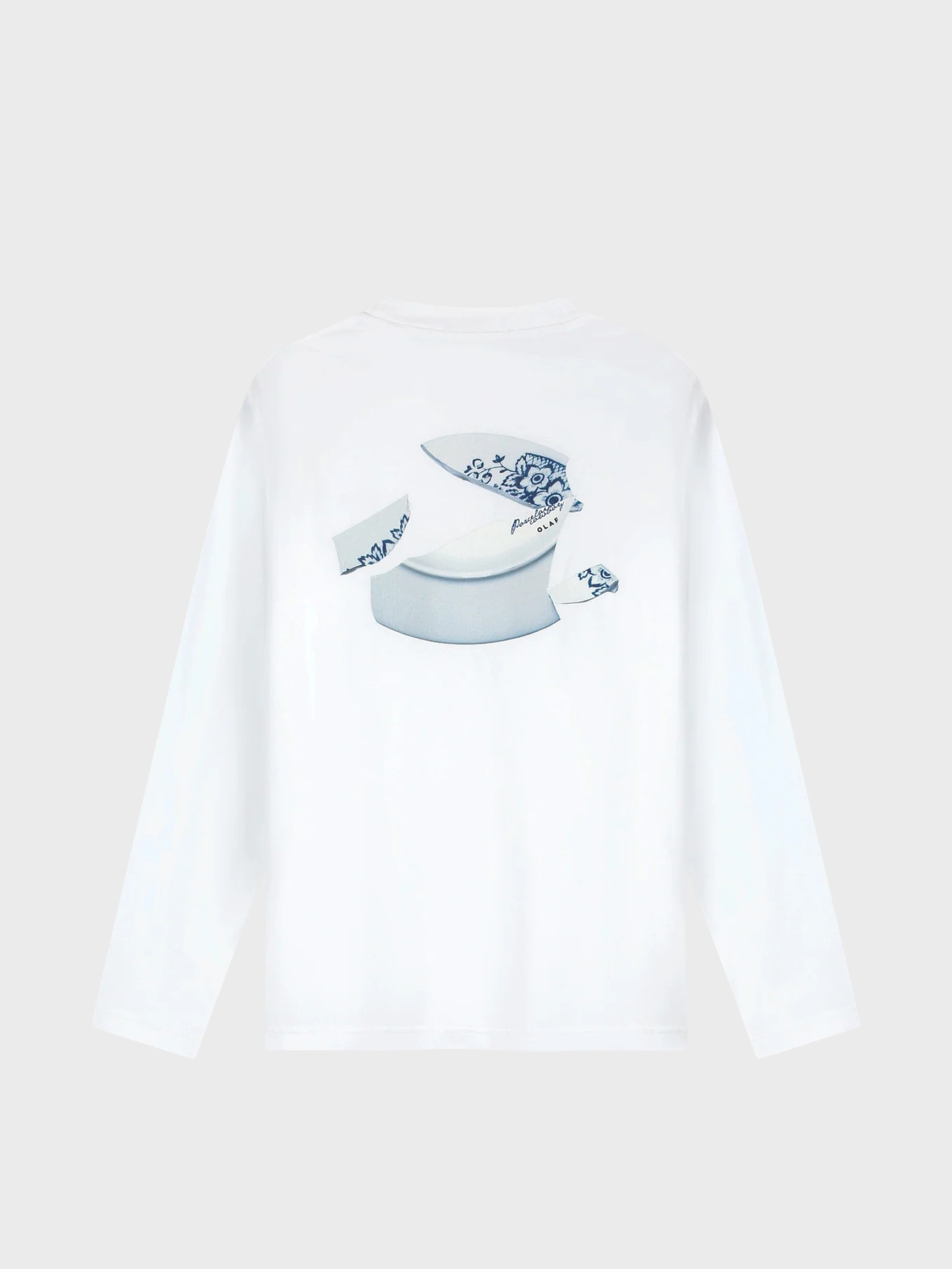 OLAF Broken Plate Ls Tee — Optical White