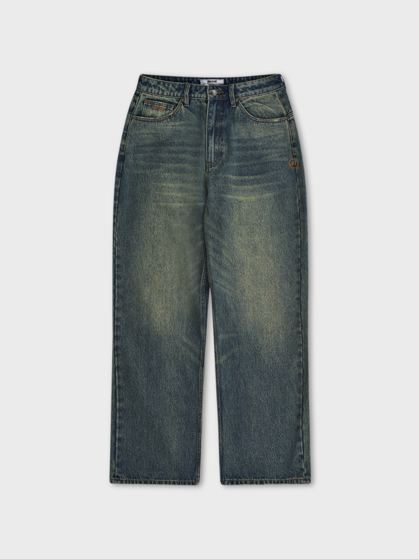 Waxed A Logo Jeans