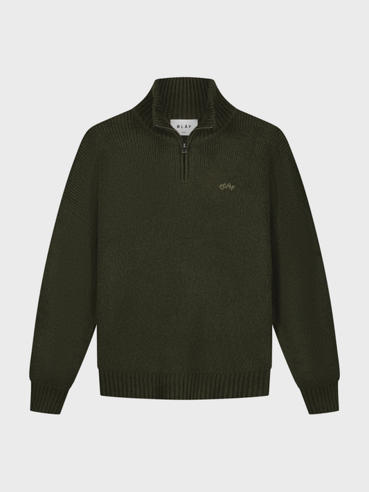Signature Knitted Zip Mock