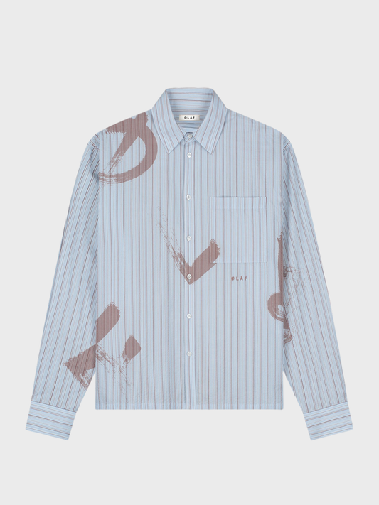 Brushstroke Logo Stripe Ls Shirt