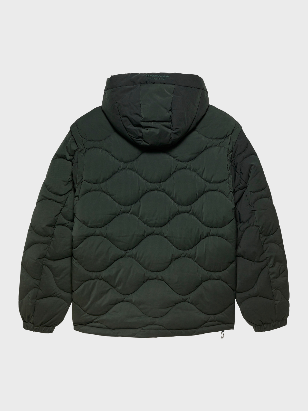 New Amsterdam Surf Association Detachable Jacket in Olive met golfmotief steppering.
