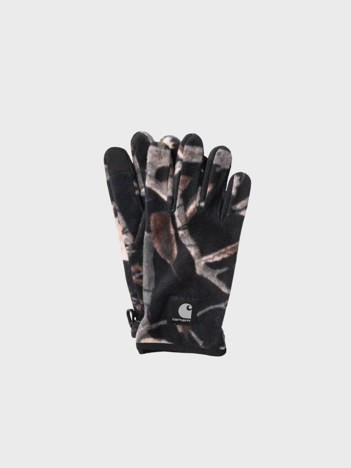 Carhartt WIP Blevin Gloves — Camo Feather Tree / Black