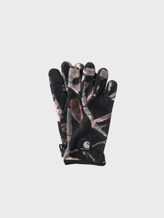 Carhartt WIP Blevin Gloves — Camo Feather Tree / Black