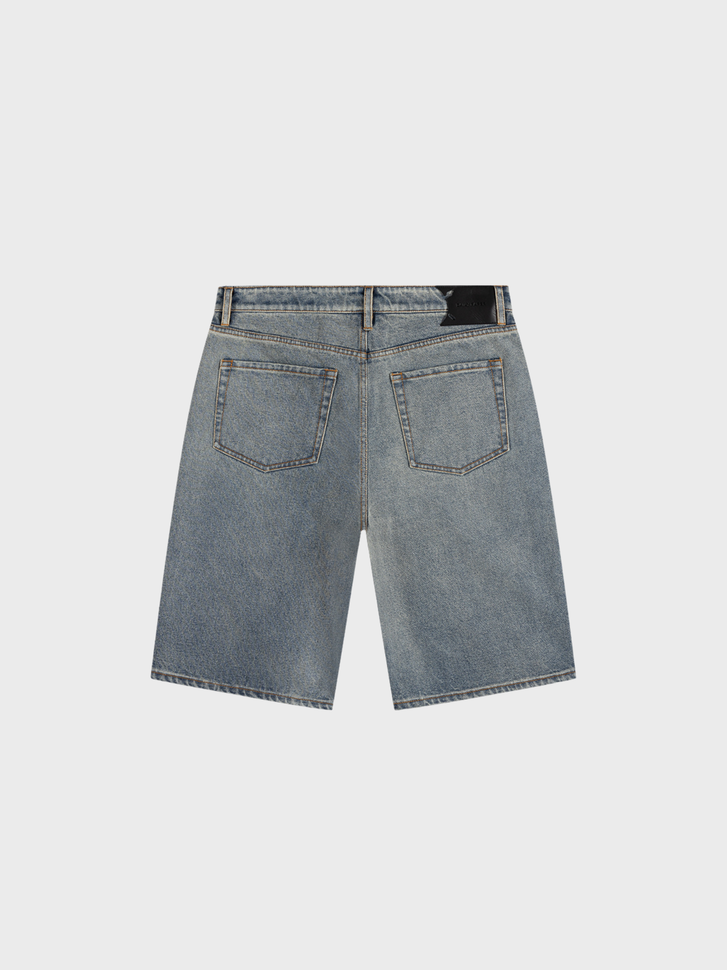Compact Shield Embroidery Denim Shorts