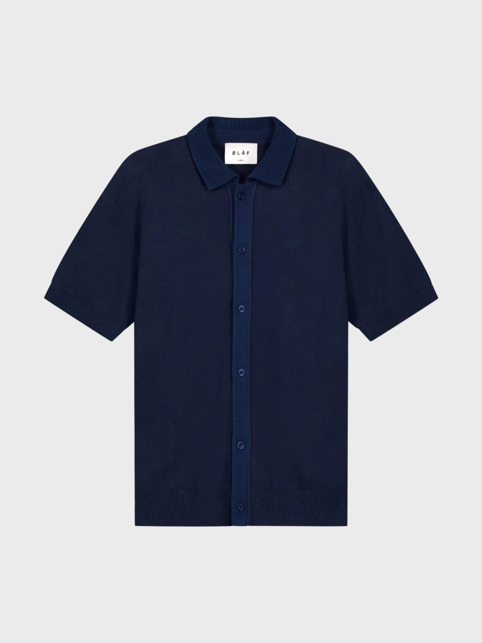 Linen Knitted Ss Polo — front