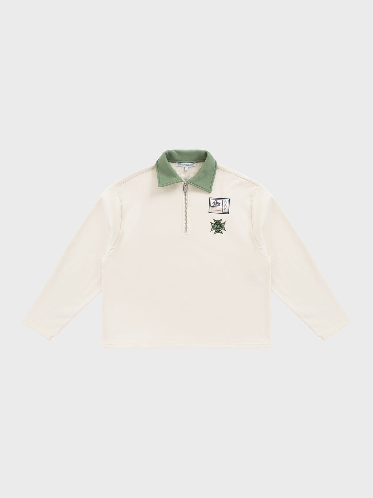 Official Sponsors Half Zip Marshmallow — front