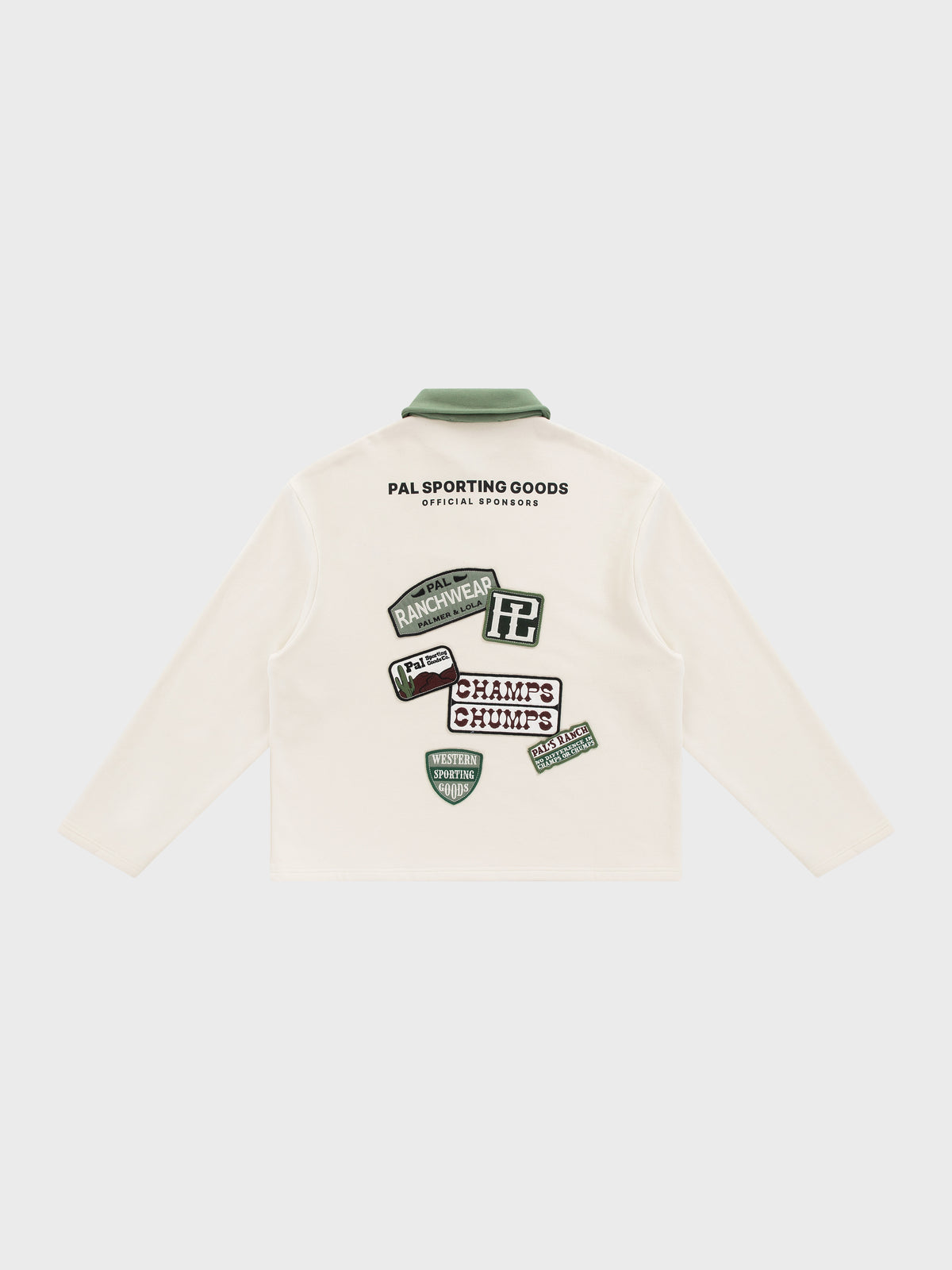 Official Sponsors Half Zip Marshmallow — back