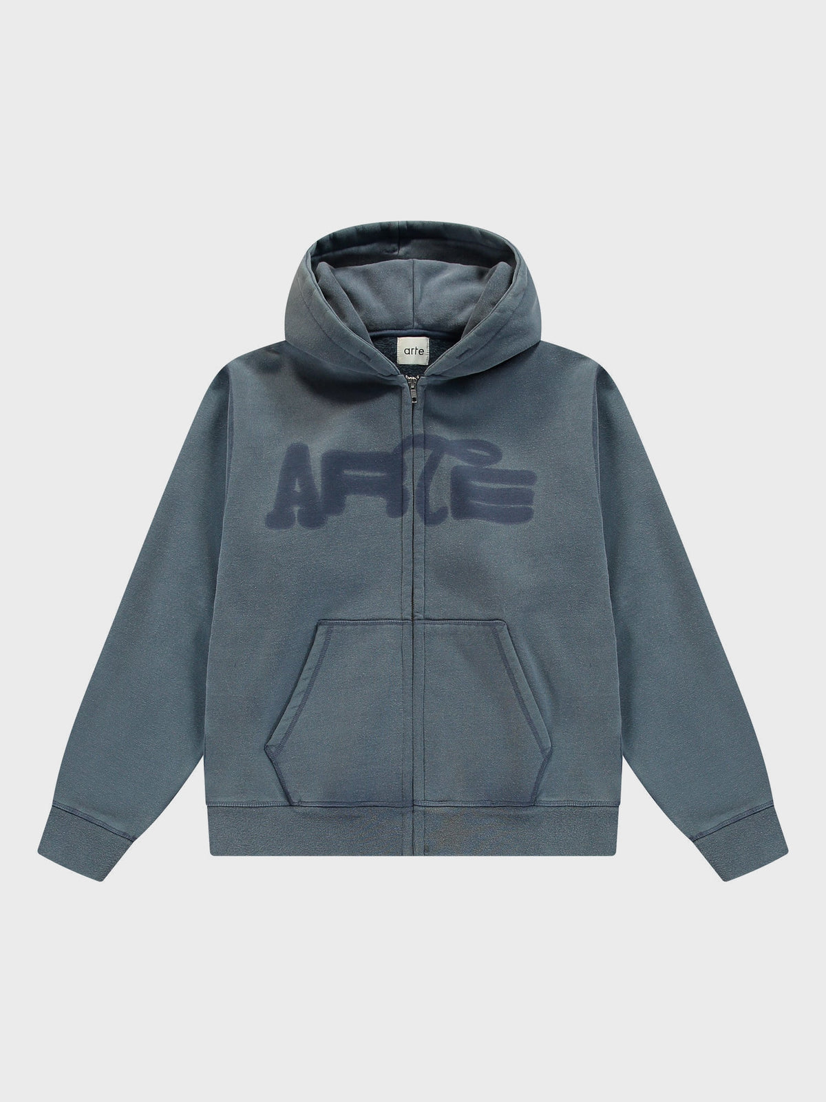 Stencil Sunfade Zip Hoodie — front