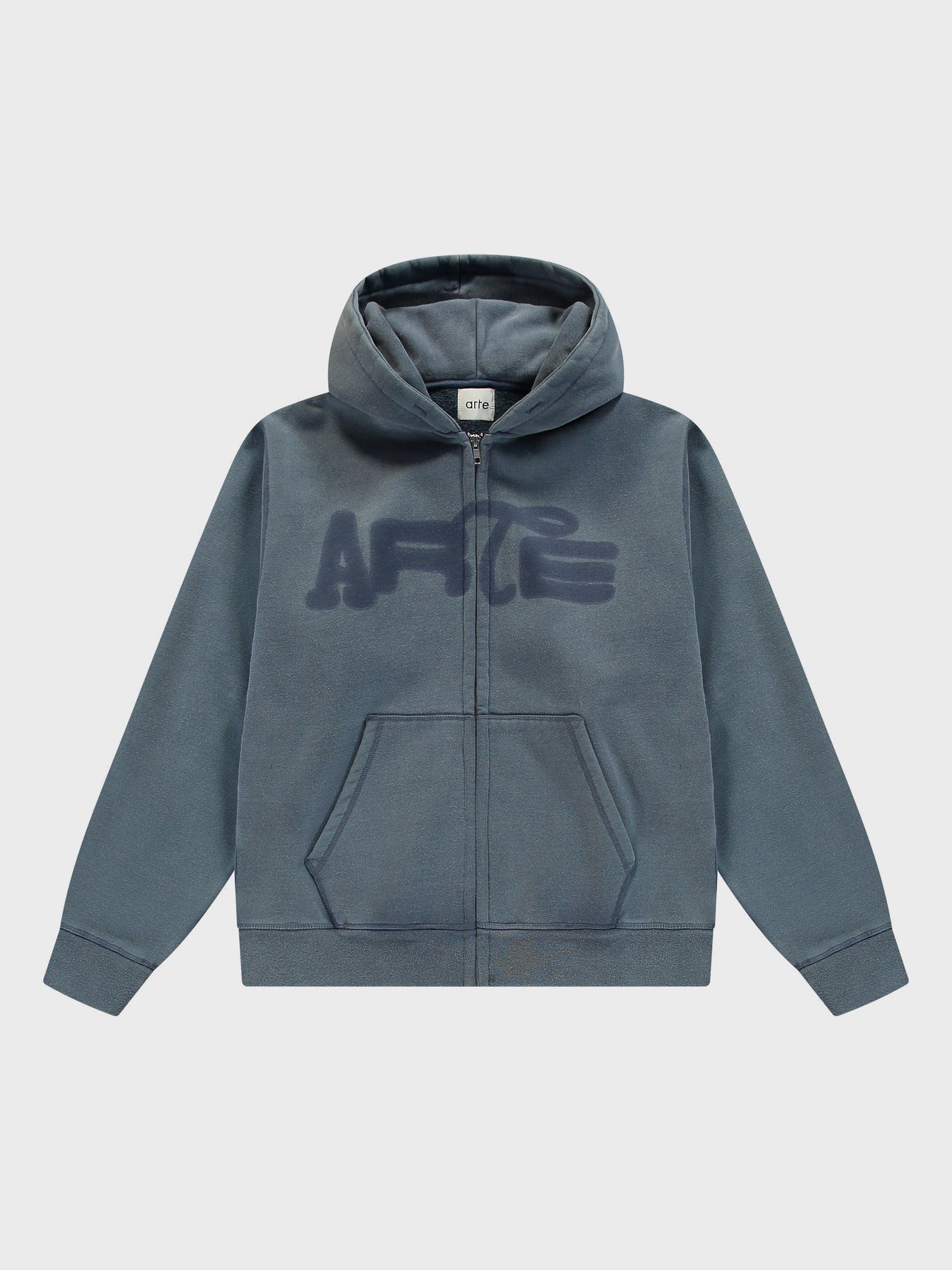 Stencil Sunfade Zip Hoodie — front