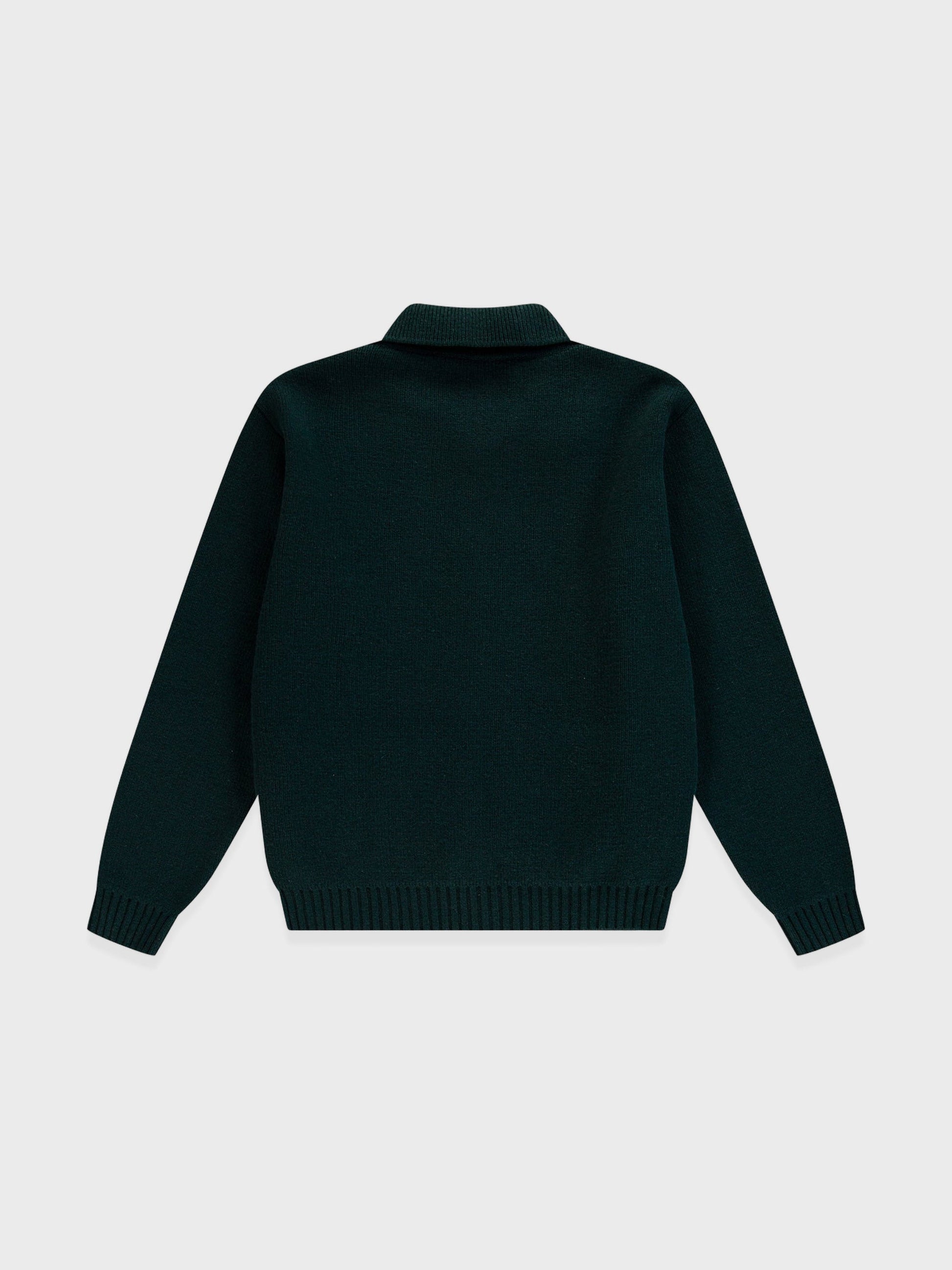 Cable Knit Zip Cardigan — back