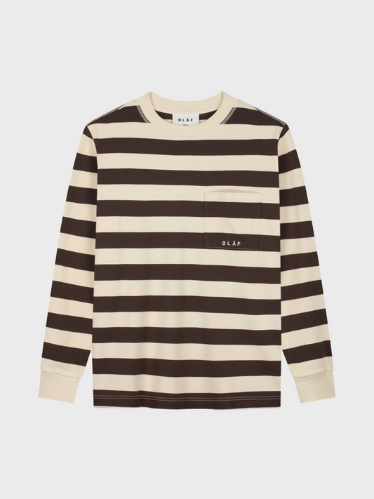 Striped Rib Crewneck