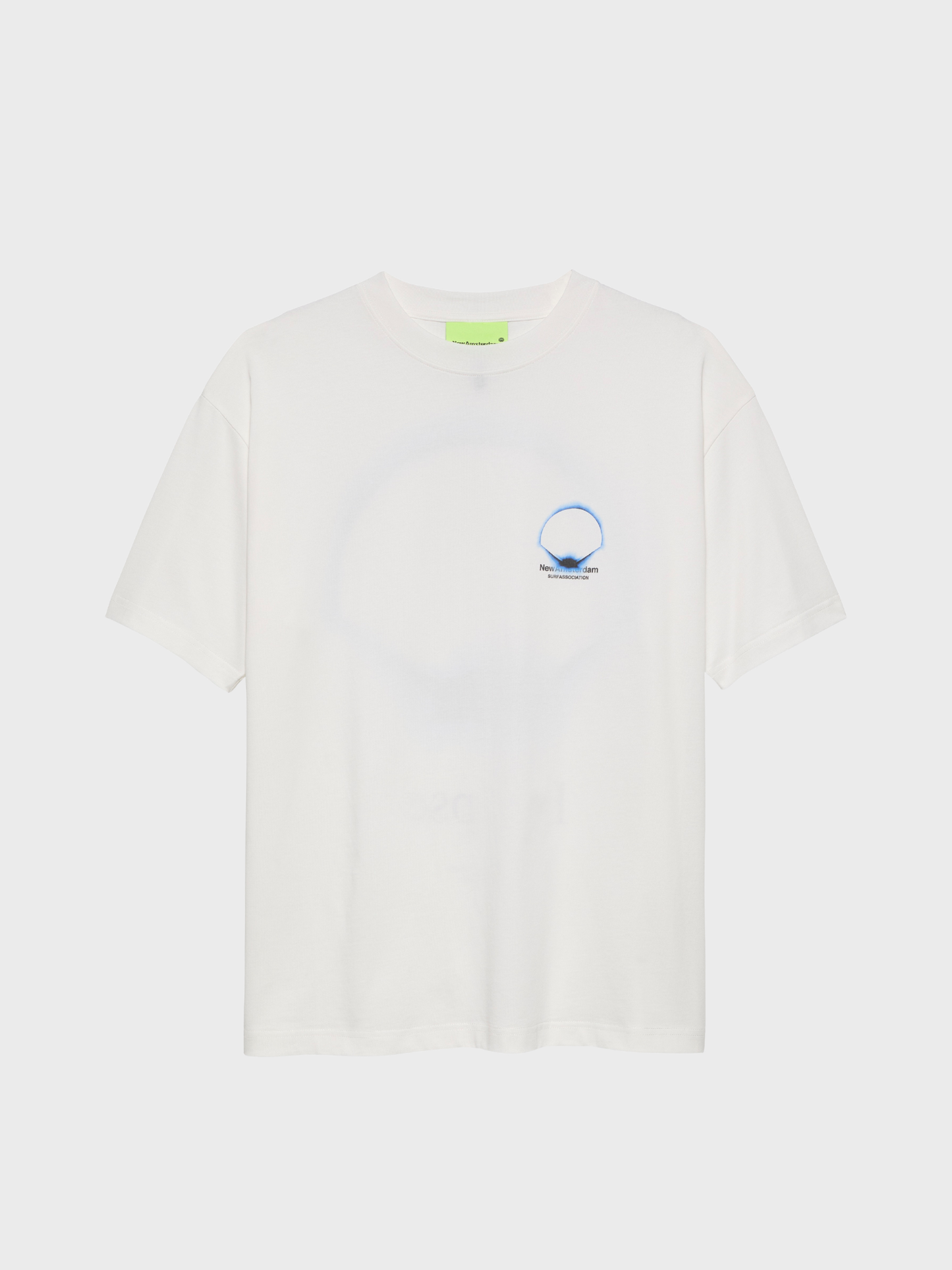 New Amsterdam Surf Association Eclipse Tee in wit met geborduurde eclipse-print op borst