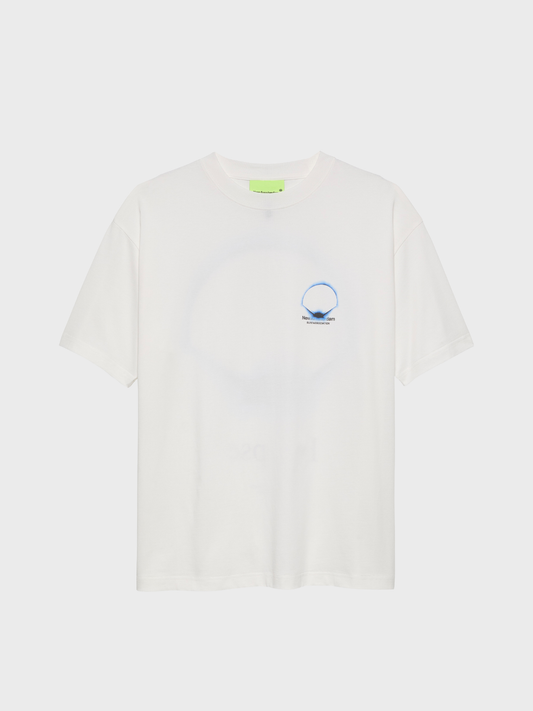 New Amsterdam Surf Association Eclipse Tee in wit met geborduurde eclipse-print op borst