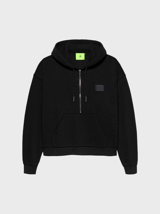 Half Zip Hoodie Black