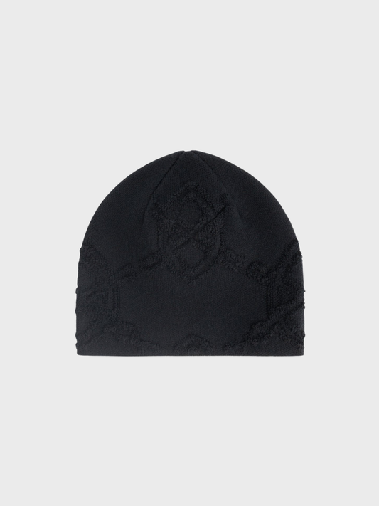 Textured Shield Skull Cap Beanie