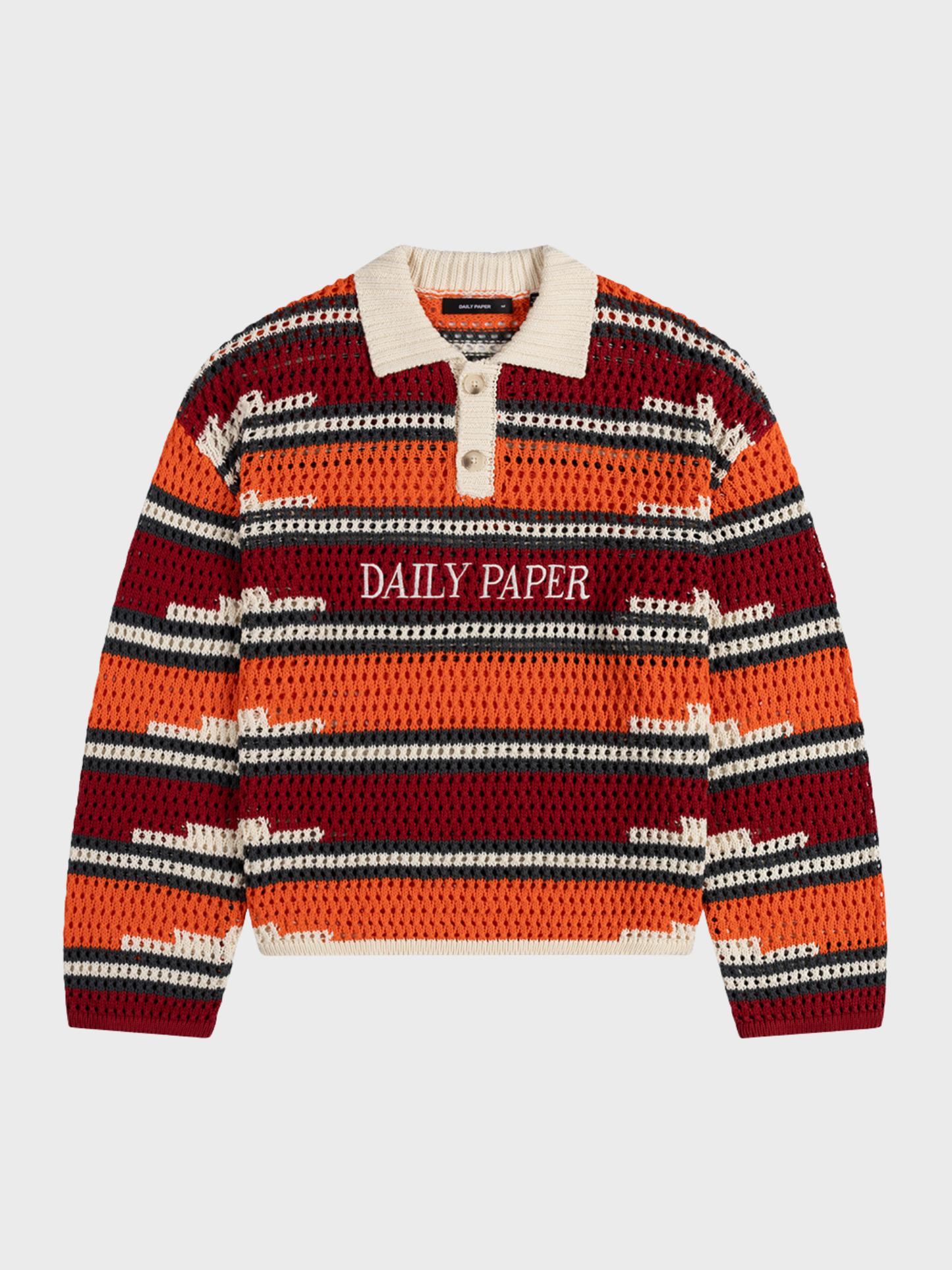 Kente Stripe Knit Polo