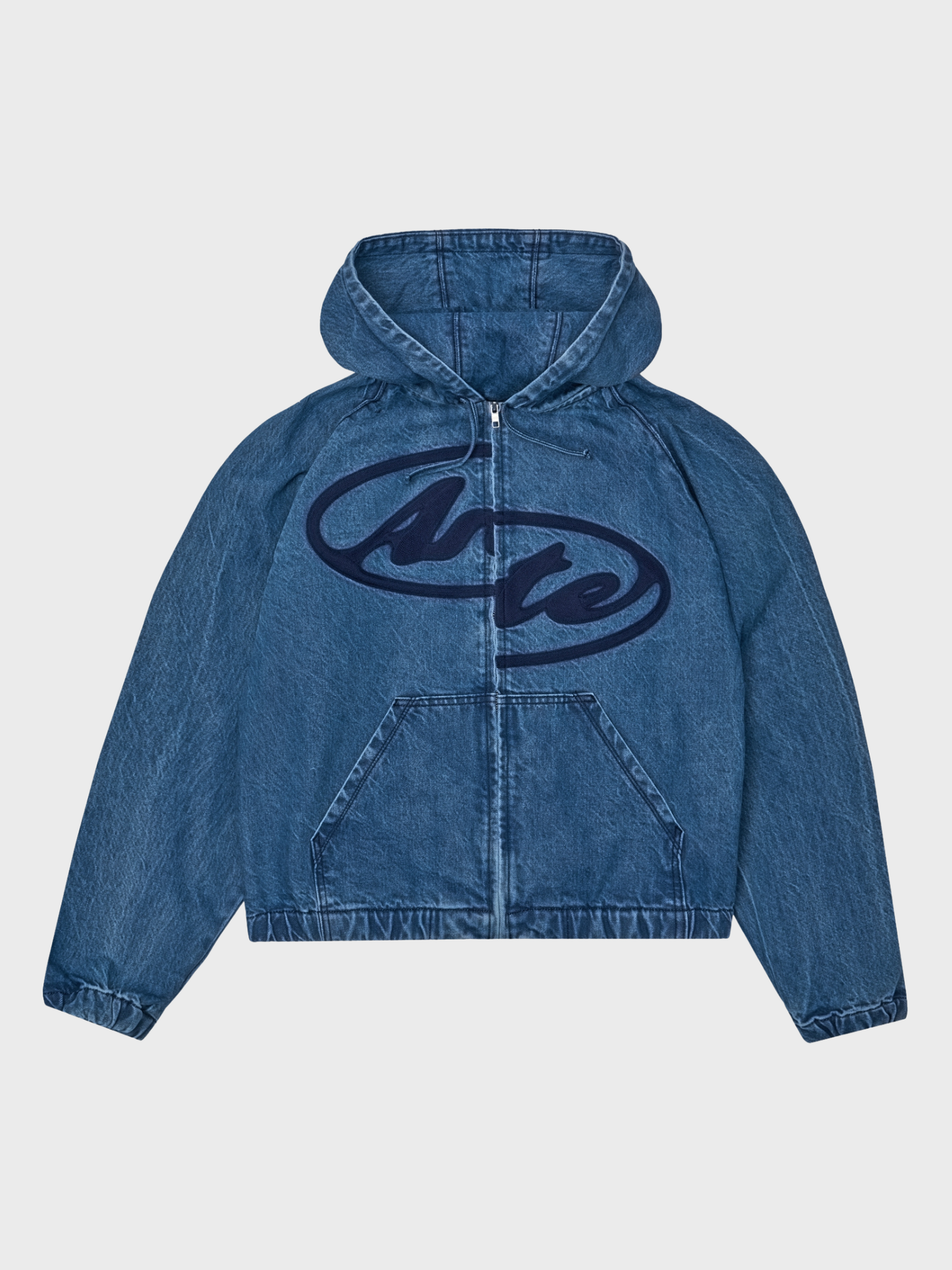 Split Logo Denim Hood Jacket