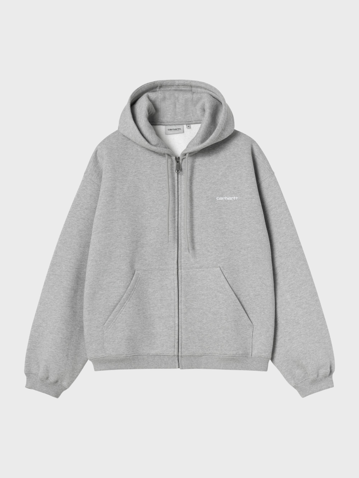 Carhartt WIP Hooded Ebbert Jacket — Grey Heather / White