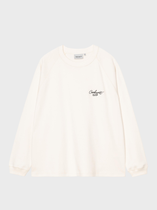 Carhartt WIP L/s Signature Rib T-Shirt — Wax / Black