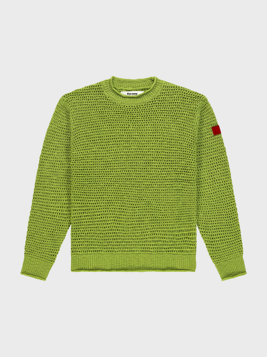 Open Knit Crewneck Light Snub