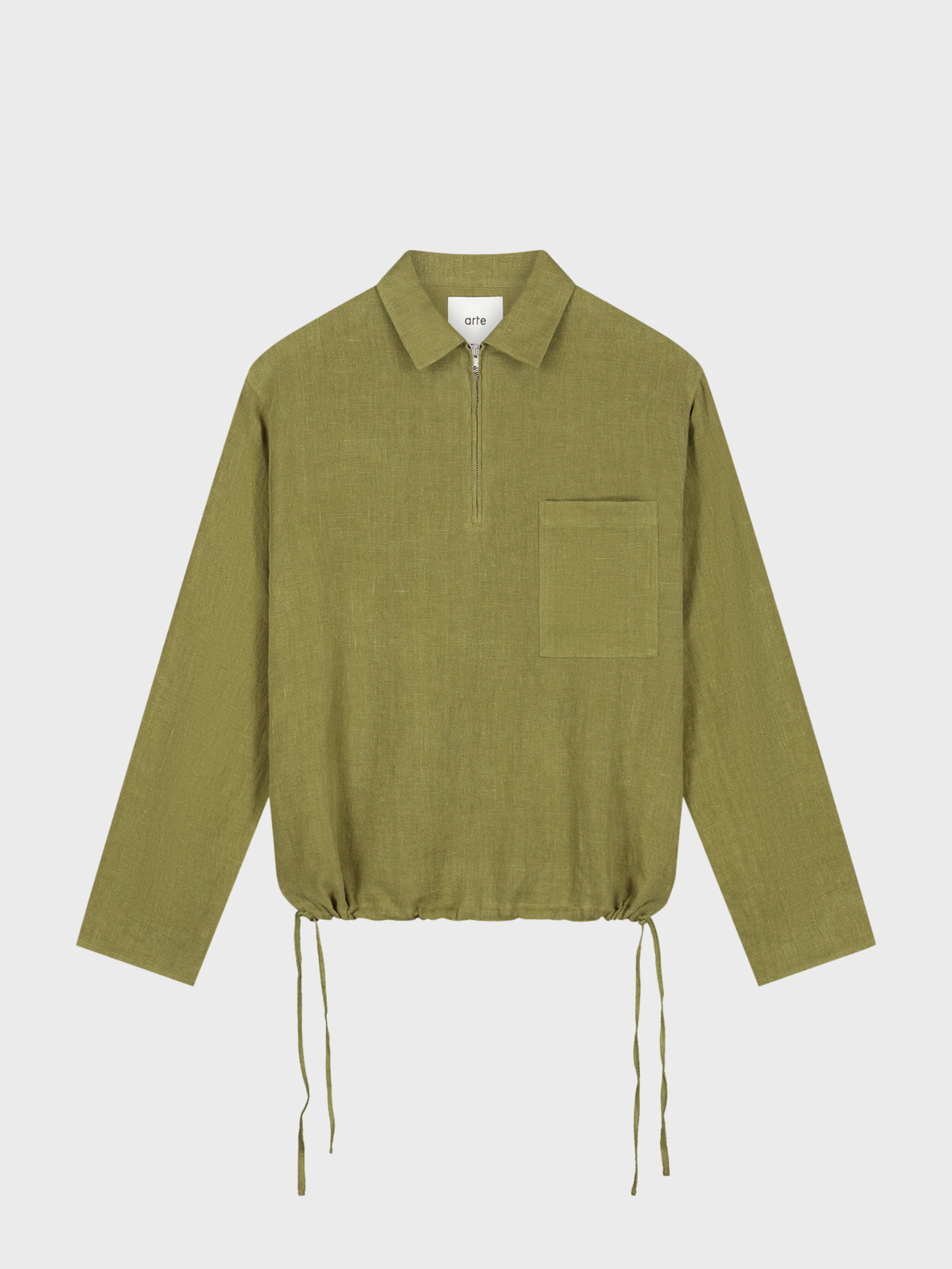 Linen Quarter Zip Pullover