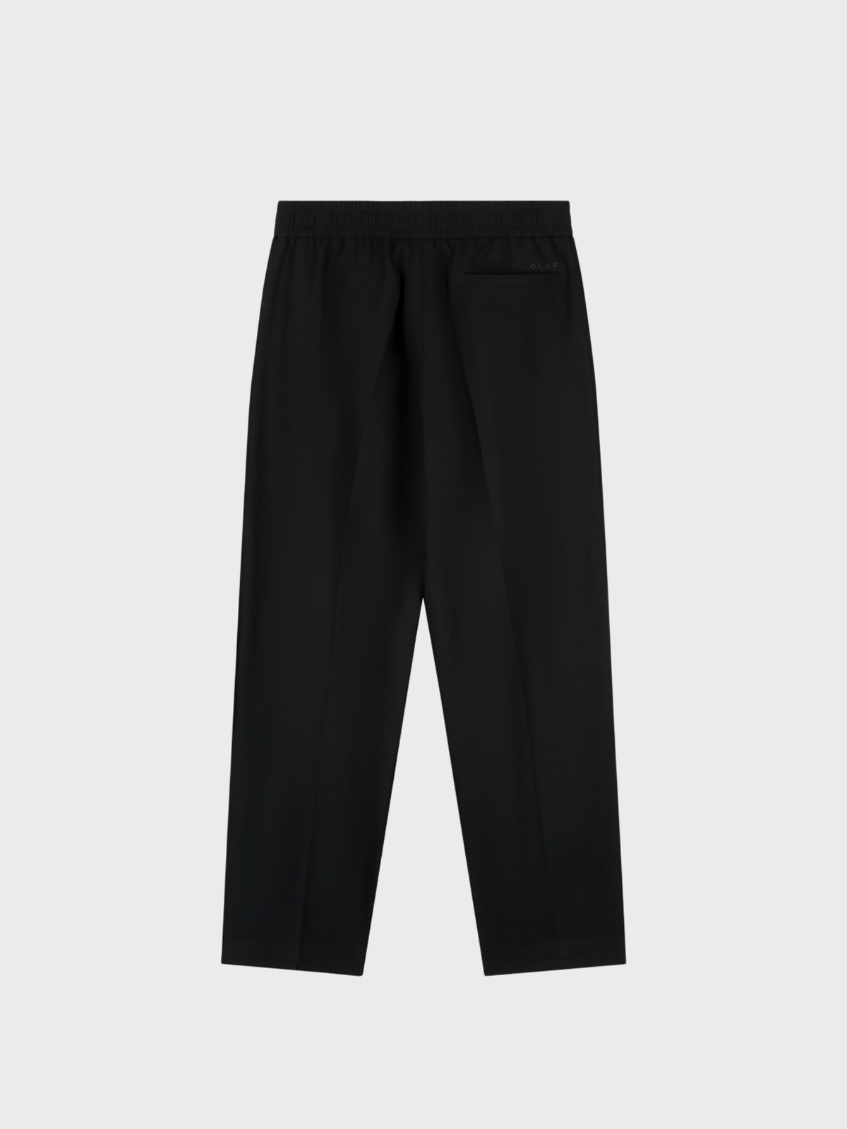 OLAF Regular Pleated Pant in black, front view
