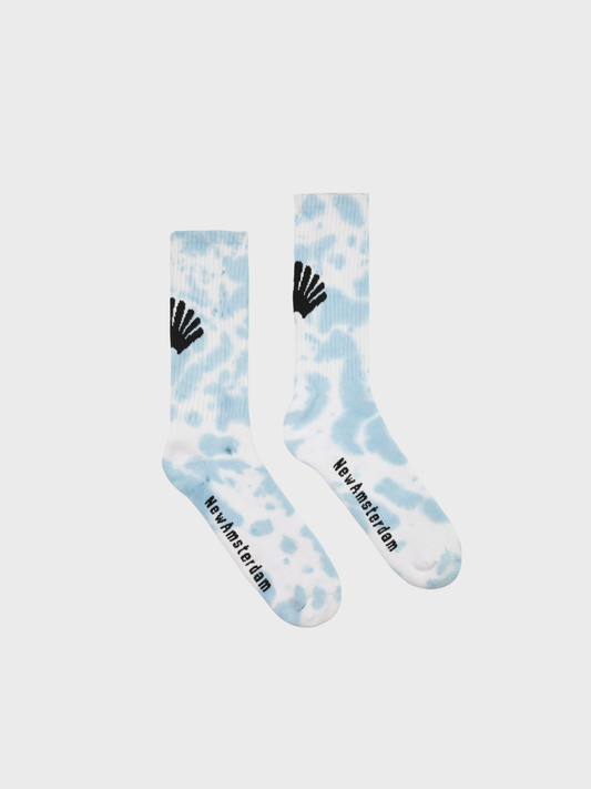 Tie-Dye Socks Single Light Blue