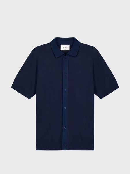 Linen Knitted Ss Polo