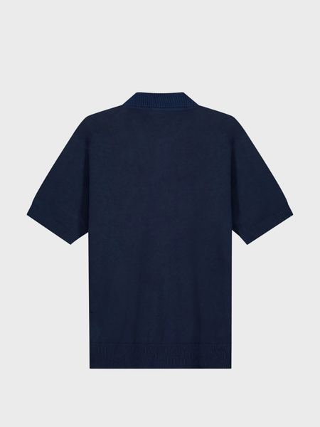 Linen Knitted Ss Polo