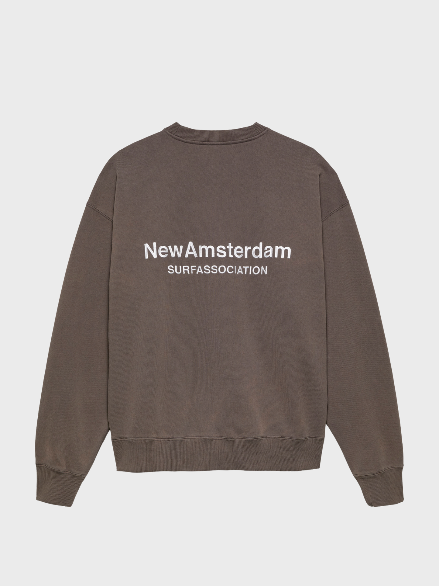 New Amsterdam Surf Association Logo Crewneck sweatshirt in Falcon with white logo print on front