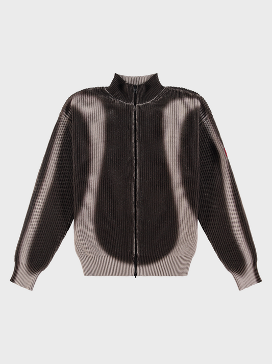 Fisherman Curve Zip Up Sweater