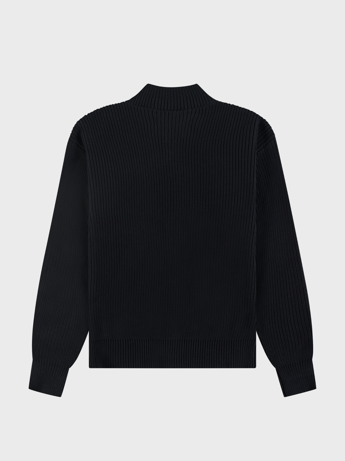 Fisherman Plain Zip Up Sweater