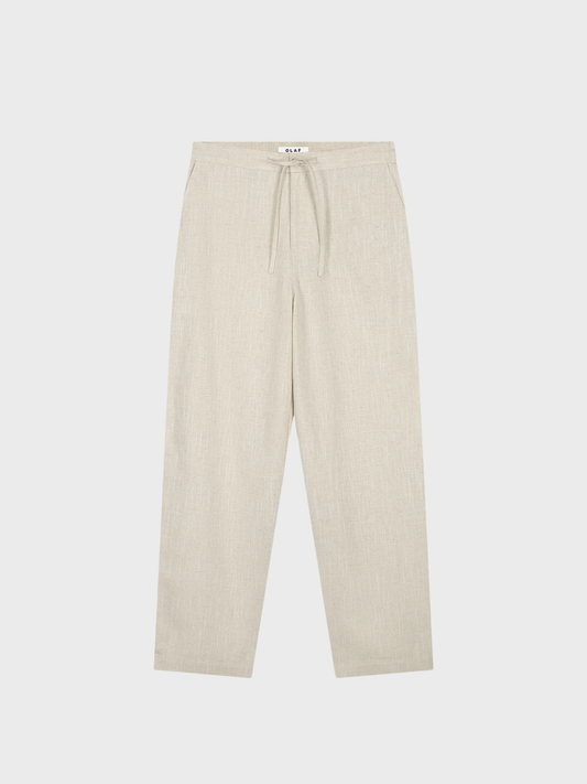 Linen Barrel Leg Pants