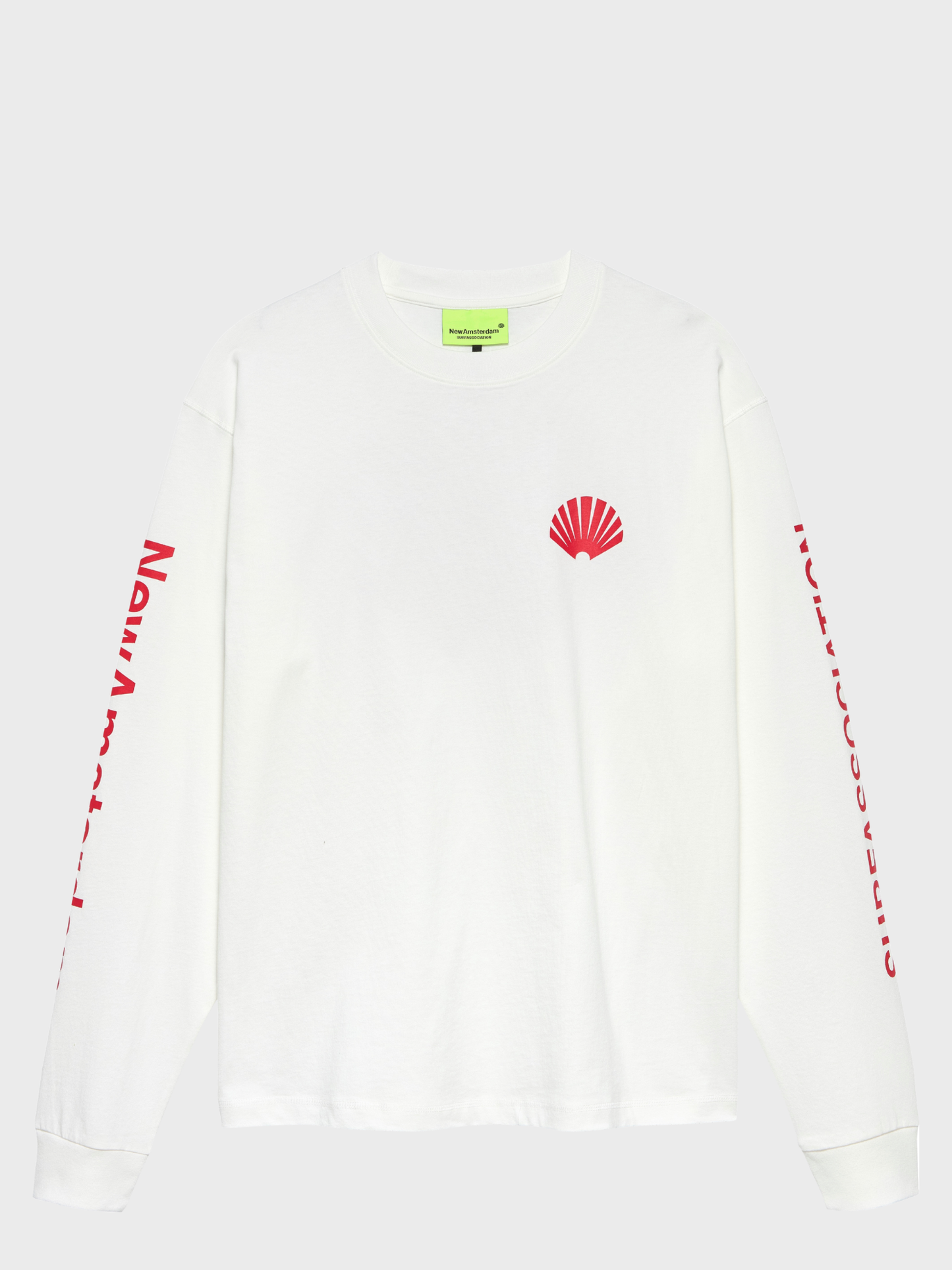 Logo Longsleeve Washed White/Deep Red