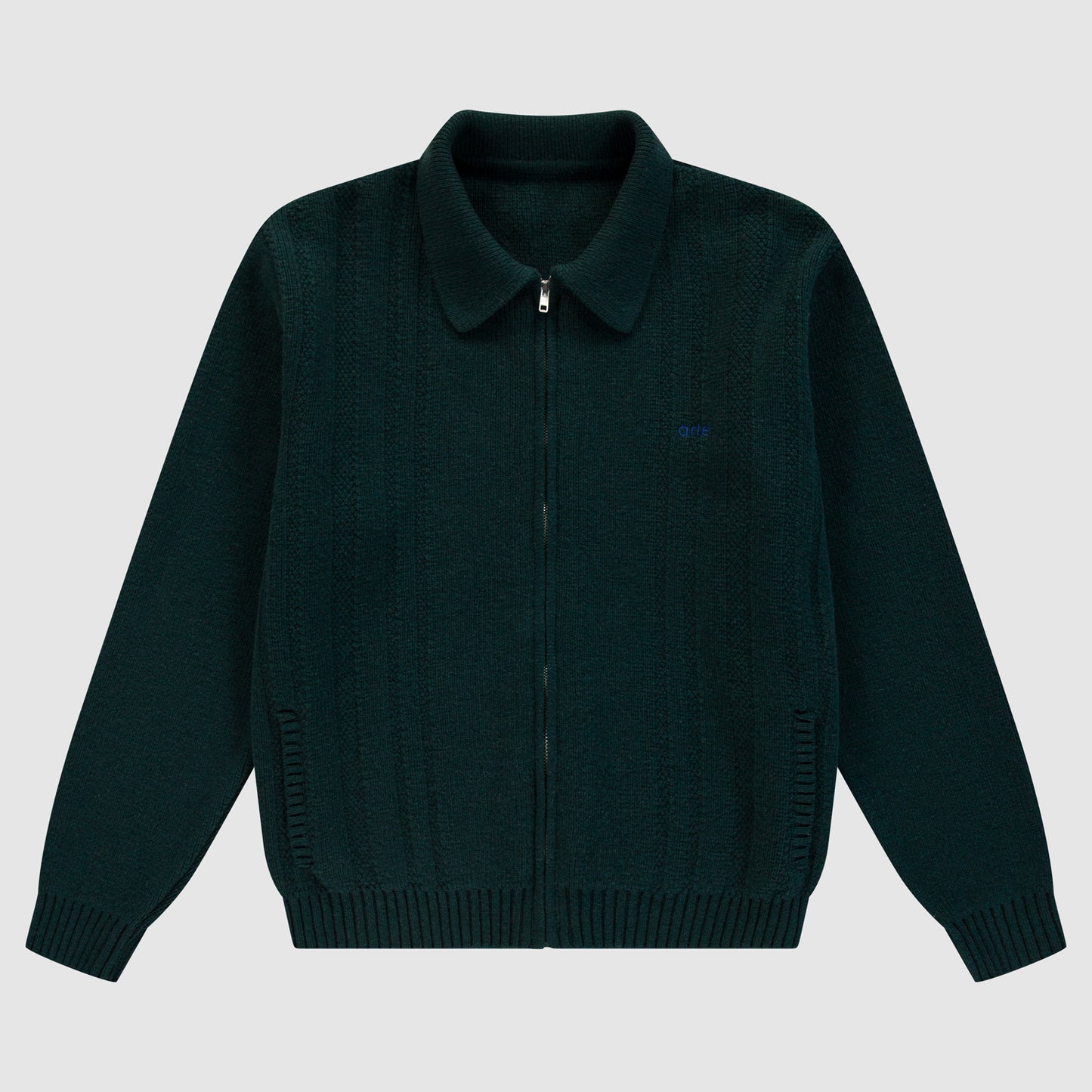 Cable Knit Zip Cardigan
