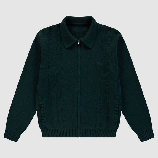 Cable Knit Zip Cardigan