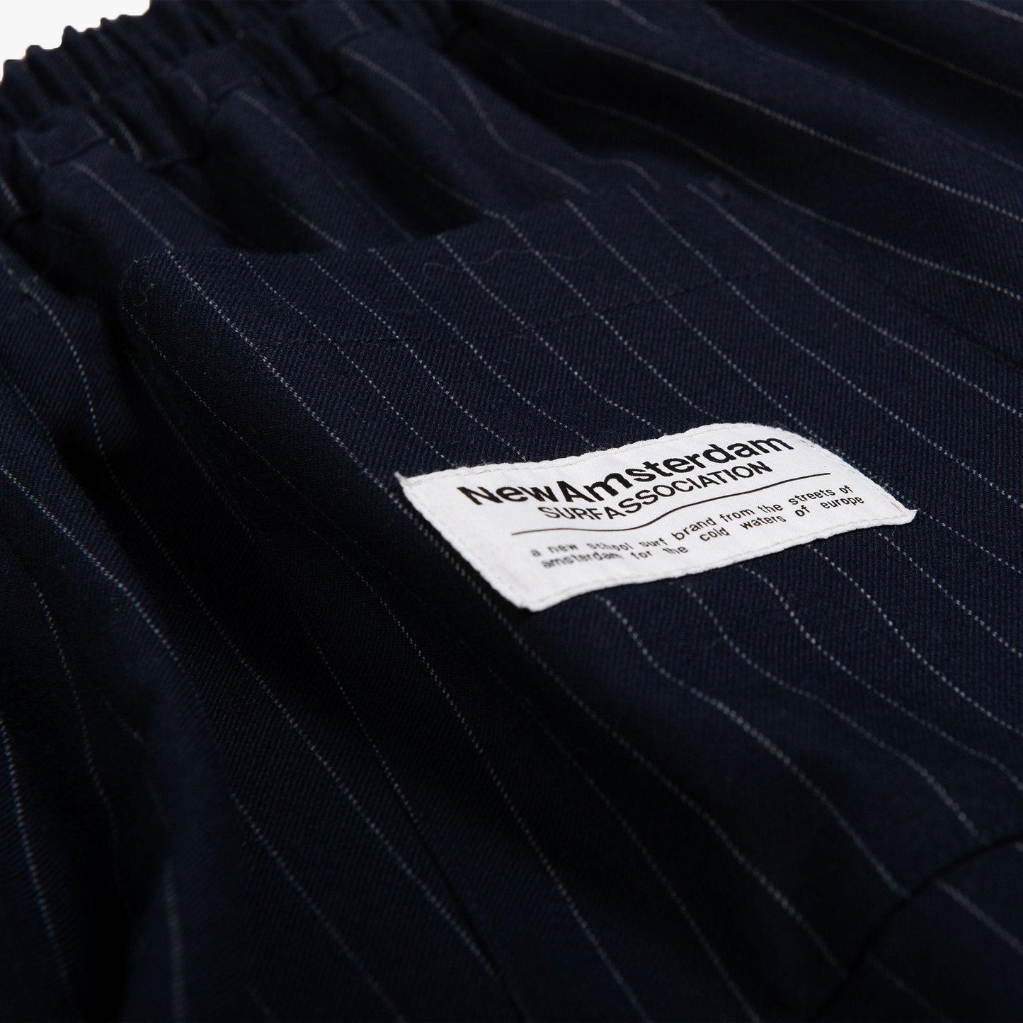 New Amsterdam Surf Association After Trouser in Pinstripe Navy