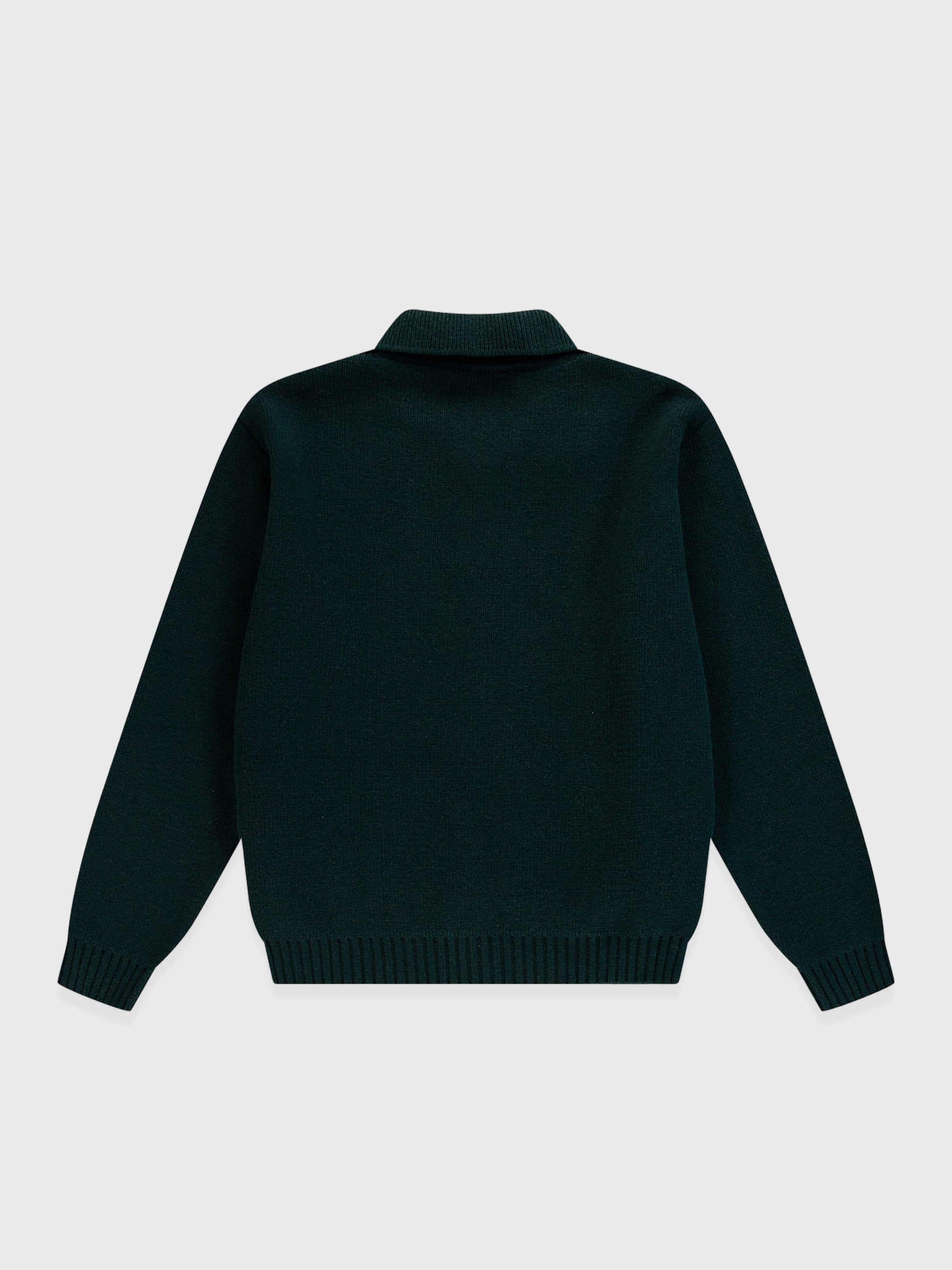 Arte Antwerp Cable Knit Zip Cardigan in groen, achterkant