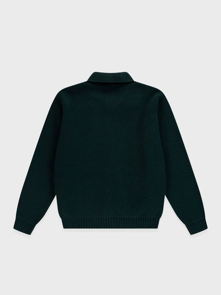 Arte Antwerp Cable Knit Zip Cardigan in groen, achterkant
