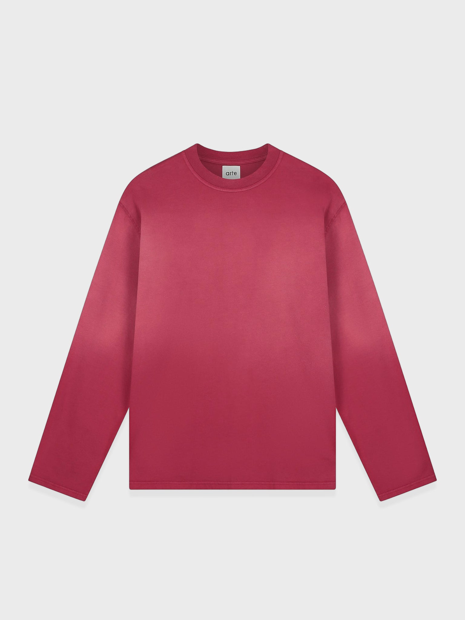 Arte Antwerp Stencil Sunfade longsleeve in bordeaux