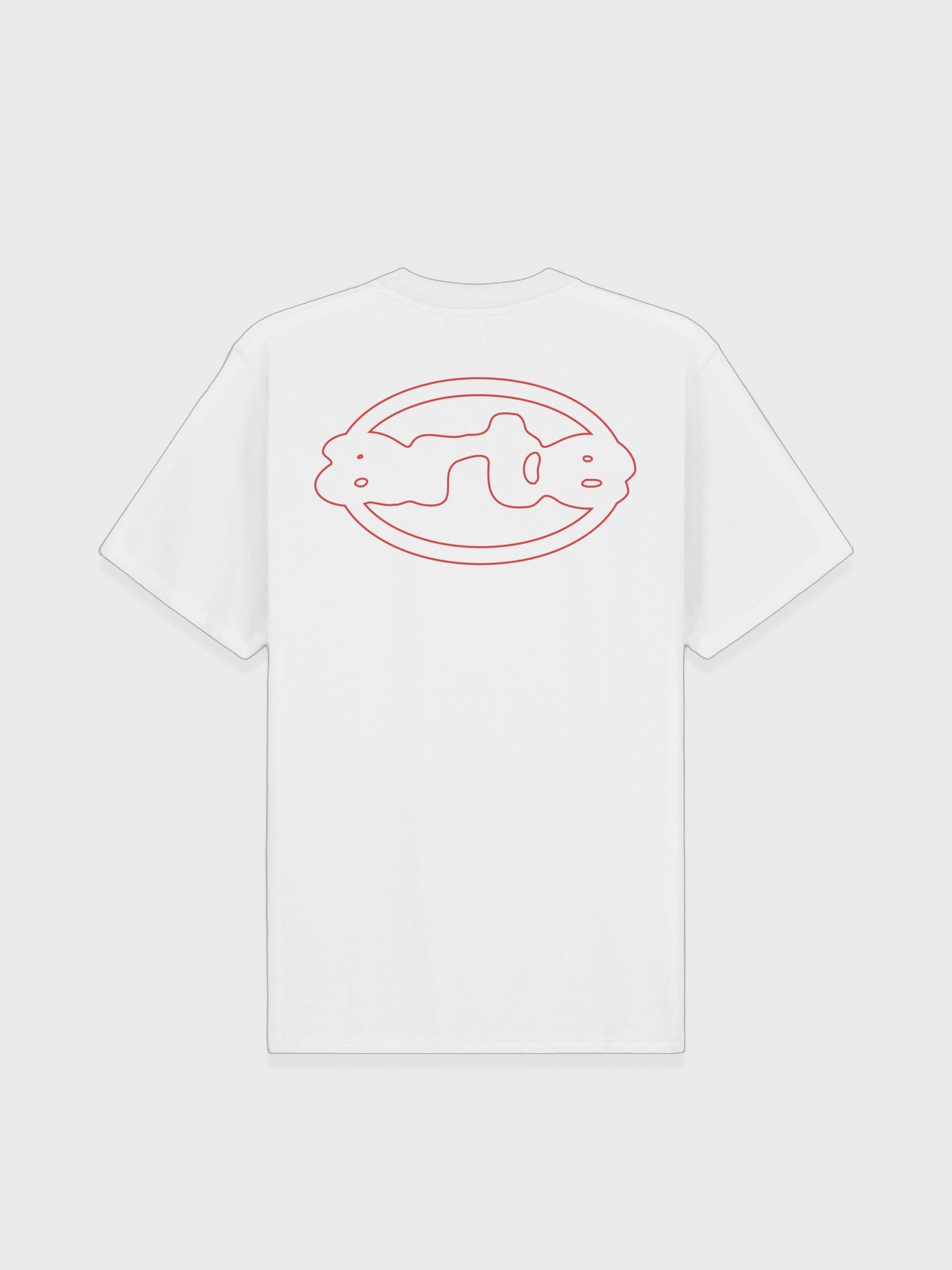 Arte Antwerp Emblem T-shirt in wit met rode print op voorkant